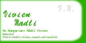 vivien madli business card